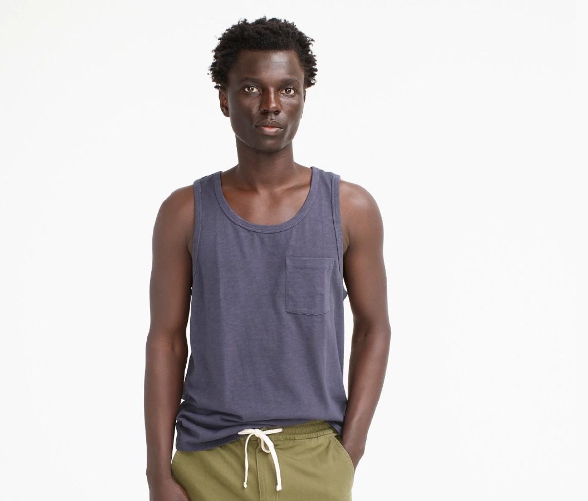J. Crew Garment-Dyed Pocket Tank Top
